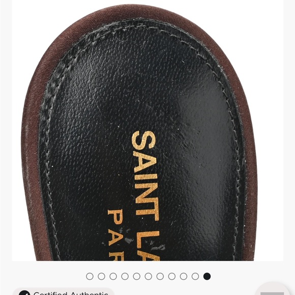 Saint Laurent Black and Brown Strappy Heels - Picture 8 of 8